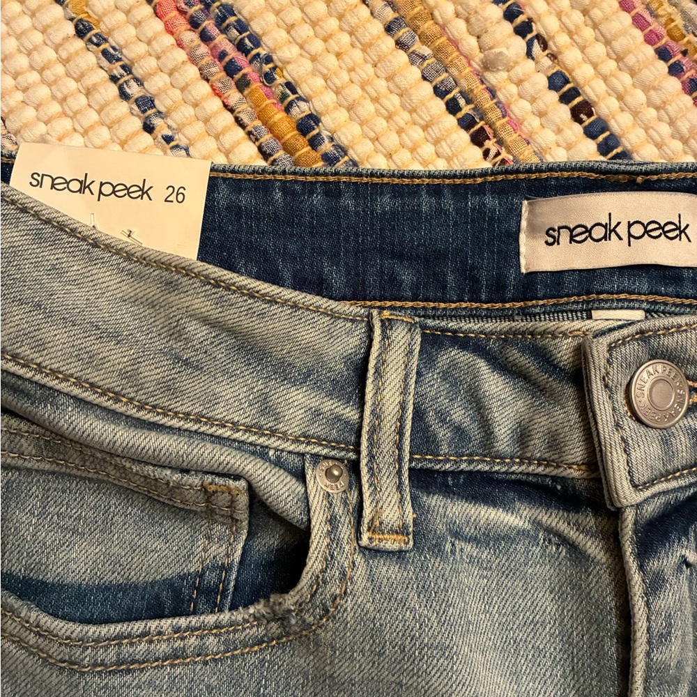 Sneak Peek Light Blue High Rise Slim fit Denim Jeans, size 26 NWT - Picture 6 of 10